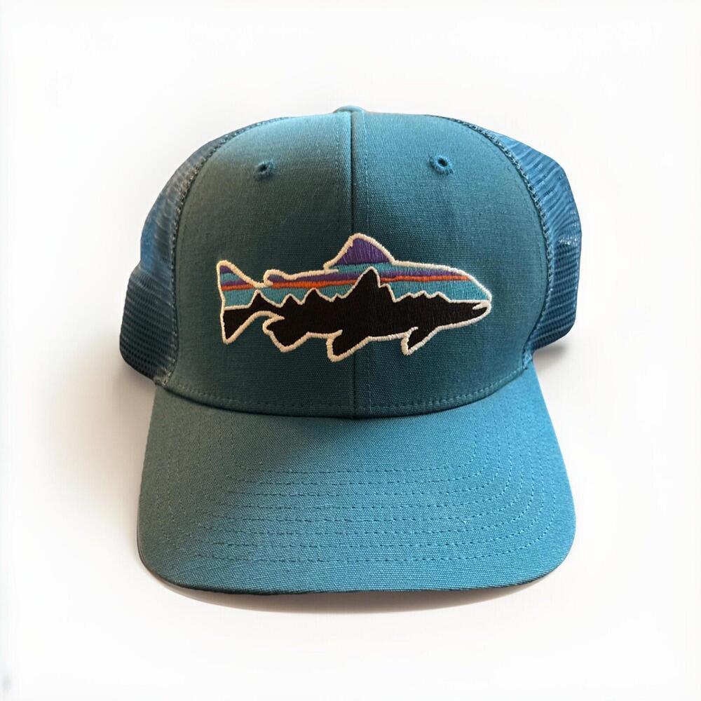 Blue Patagonia Trout Trucker Hat
